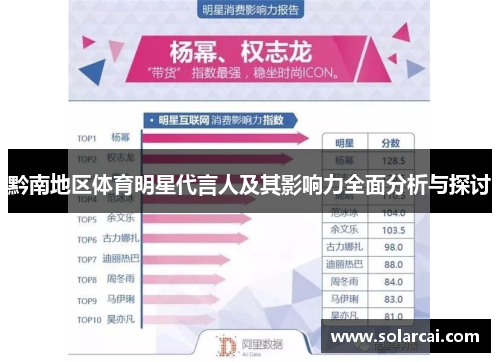 黔南地区体育明星代言人及其影响力全面分析与探讨